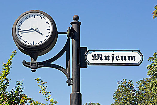 钟表,标识,博物馆,梅克伦堡,湖区,梅克伦堡前波莫瑞州,德国,欧洲