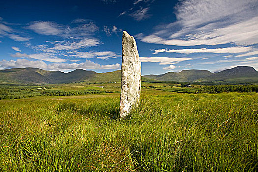 站立,石头,靠近,间隙,凯瑞郡,爱尔兰,欧洲