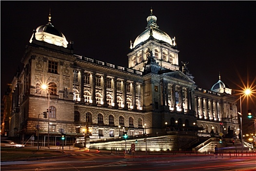 捷克共和国,城市,布拉格,广场,国家博物馆