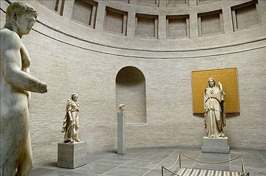 大厅,阿波罗,古代雕塑展览馆,慕尼黑,巴伐利亚,德国