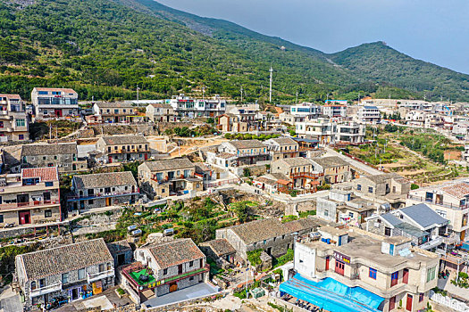 航拍福建福州平潭北港村