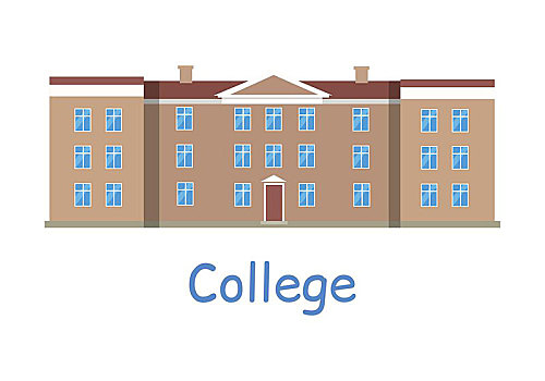 大学,建筑,象征,褐色,屋顶,简单,绘画,隔绝,矢量,插画,白色背景,背景