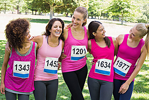 女人,参与,乳腺癌,马拉松