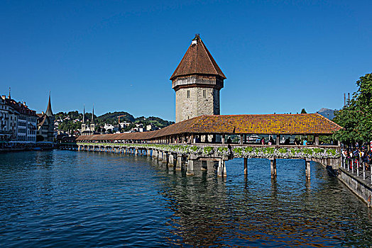 水塔,琉森湖,瑞士