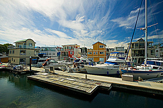 船屋,社区,温哥华岛,不列颠哥伦比亚省,加拿大
