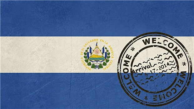 欢迎,萨尔瓦多,旗帜,护照