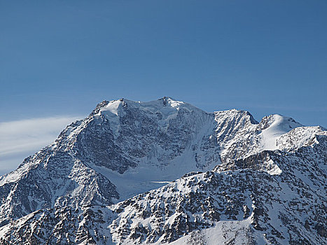 积雪,山脉,山,瓦萊邦,瑞士