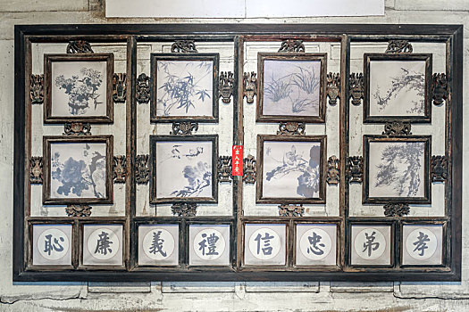 明清民居内景,中式古典家具,拍摄于山西平遥古城,华北第一镖局博物馆