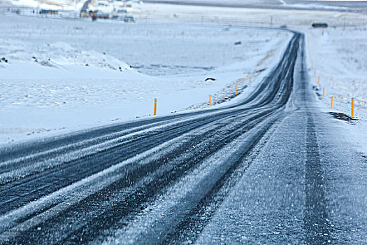 雪路,冬天