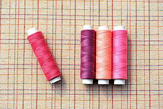 纱线,棉线,线轴,粉色,紫色
