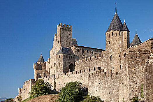 中世纪,要塞,城市,卡尔卡松尼,世界遗产,朗格多克-鲁西永大区,法国南部,法国,欧洲