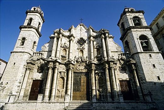 大教堂,哈瓦那,巴洛克,建筑,古巴,加勒比海