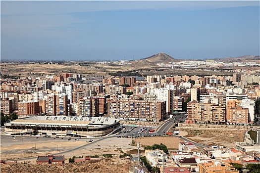 风景,俯视,城市,卡塔赫纳,区域,穆尔西亚,西班牙