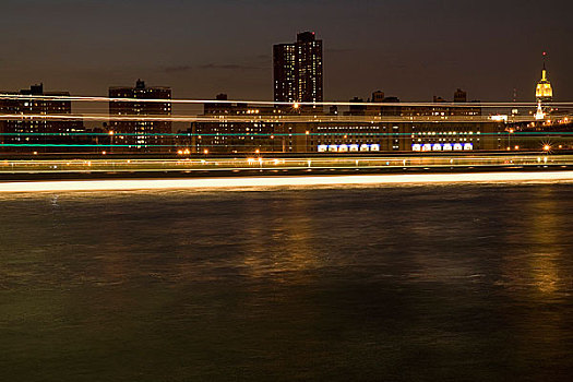 交通,快,夜晚,曼哈顿