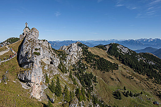 风景,山,顶峰,巴伐利亚,德国
