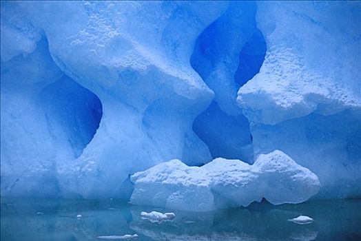 侵蚀,冰山,暴风雪,南极半岛,南极