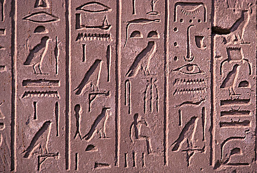 象形文字,卡尔纳克神庙,路克索神庙,埃及,非洲