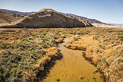 荒芜,河流,死亡谷国家公园,加利福尼亚,美国