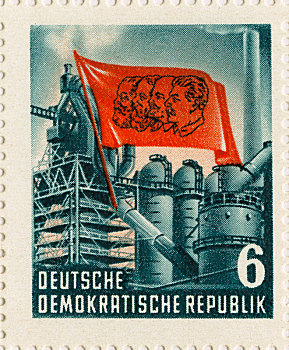 工业,邮票,卡尔马克思,纪念,东德,民主德国