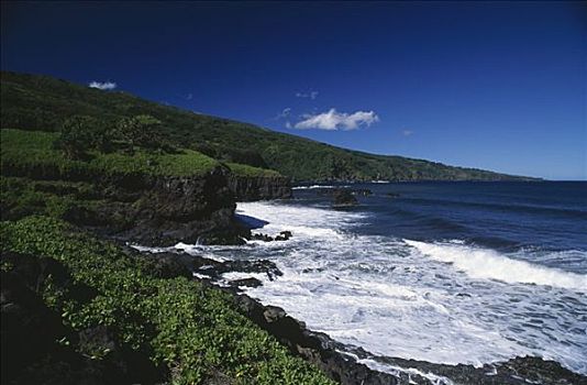 波浪,海滩,毛伊岛,夏威夷,美国