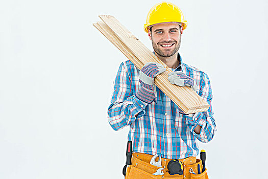 建筑工人,厚木板