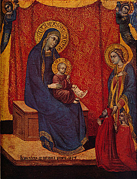 圣母玛利亚,两个,喜爱,艺术家,摩德纳