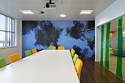 会议室,绿色,黄色,椅子,办公室,码头,英国