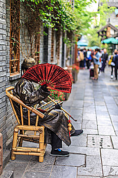 锦里古街,宽窄巷子,街景,成都