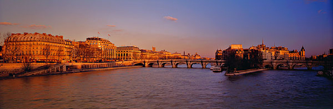 法国,巴黎,巴黎新桥,风景,塞纳河,下午,大幅,尺寸
