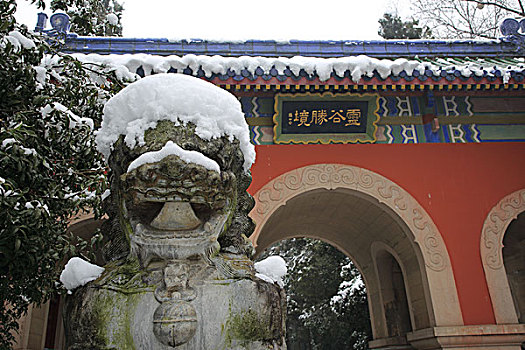 南京灵谷寺雪景