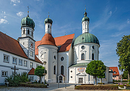 朝圣教堂,玛丽亚,洛可可风格,斯瓦比亚,巴伐利亚,德国,欧洲