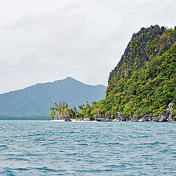 模糊,菲律宾,风景,船,太平洋,海洋,岛屿,背景