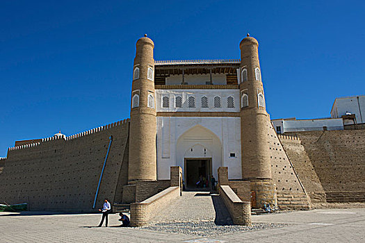 入口,城堡,布哈拉,乌兹别克斯坦,亚洲