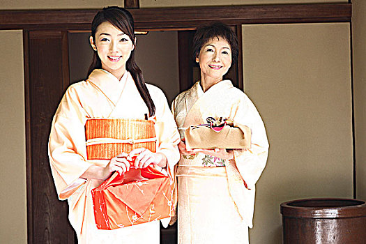 日本人,女人,穿,和服
