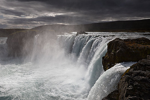 瀑布,东北方,冰岛