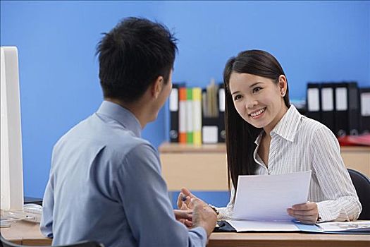 商務人士,女人,對視