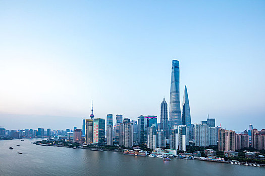 上海,黄浦江,两岸,夜景