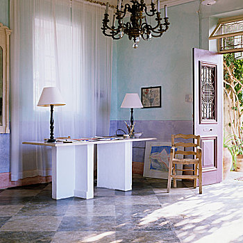 台灯,白色,书桌,角度,腿,客厅,地面