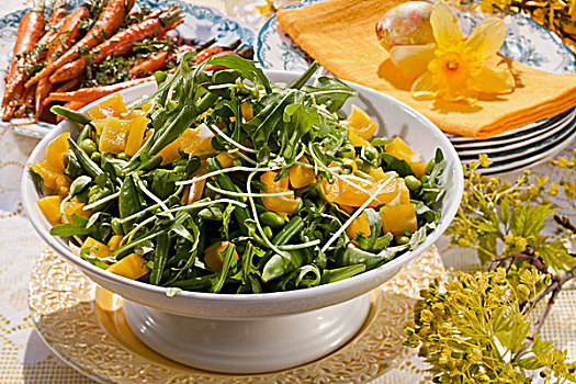 青豆,沙拉,复活节自助餐,瑞典