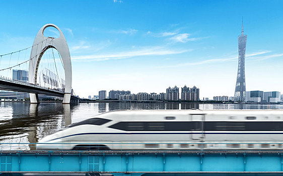 高速列車,市中,穿梭