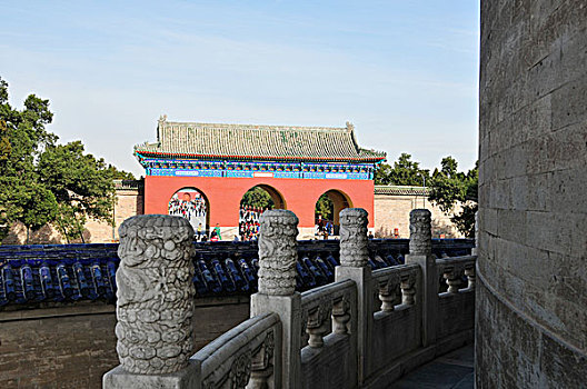 独特,造型,上面,栏杆,石头,北京,中国