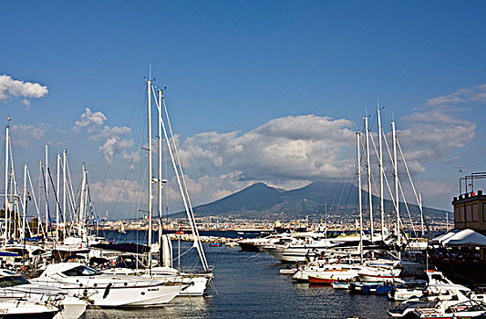 火山,小,港口,博尔戈,那不勒斯,坎帕尼亚区,意大利,欧洲