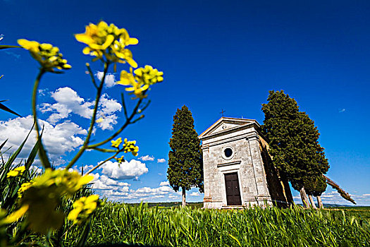 教堂,圣母玛利亚,圣奎里克,锡耶纳省,托斯卡纳,意大利