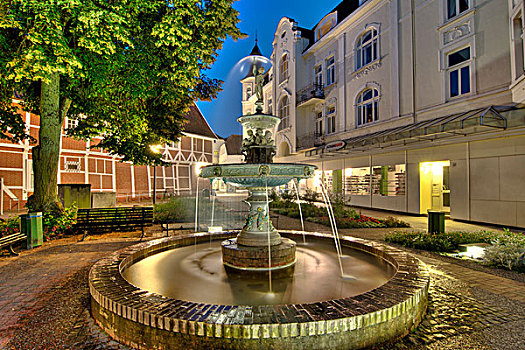 喷泉,汉堡市,德国,欧洲