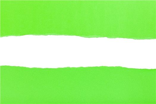 分开,一半,绿色,撕破,纸