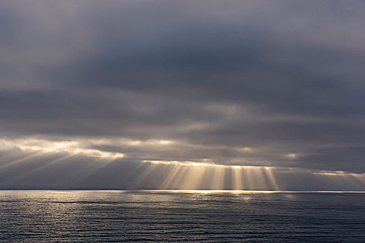 光线,云,上方,太平洋,海洋,靠近,加利福尼亚,美国