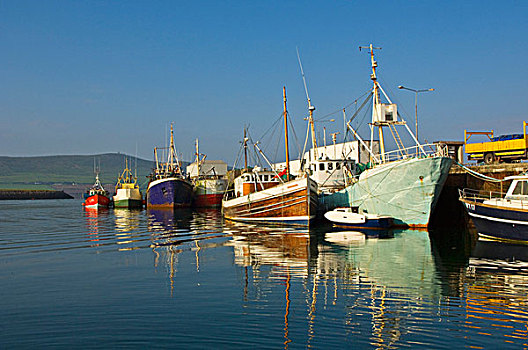商业,捕鱼,船,停泊,港口,凯瑞郡,爱尔兰,欧洲
