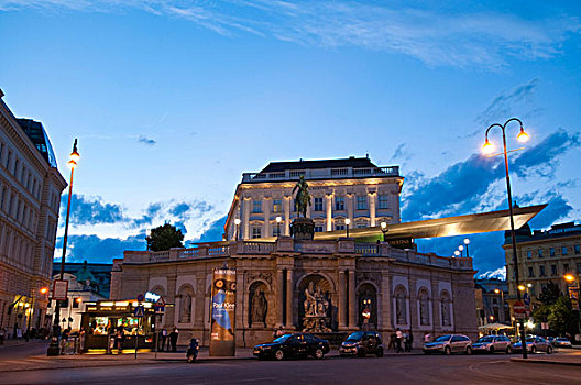 宫殿,黃昏,维也纳,奥地利,欧洲