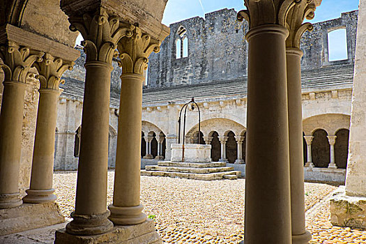 法国,阿尔勒,教堂,圣徒,广告,回廊,12世纪