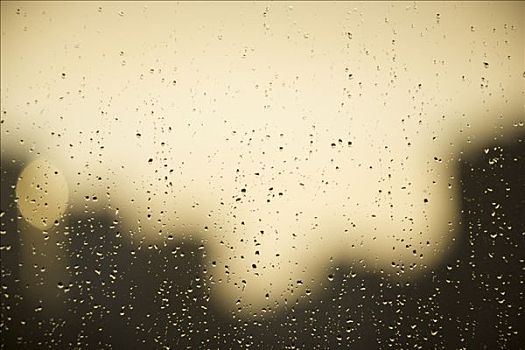 特写,雨滴,窗户